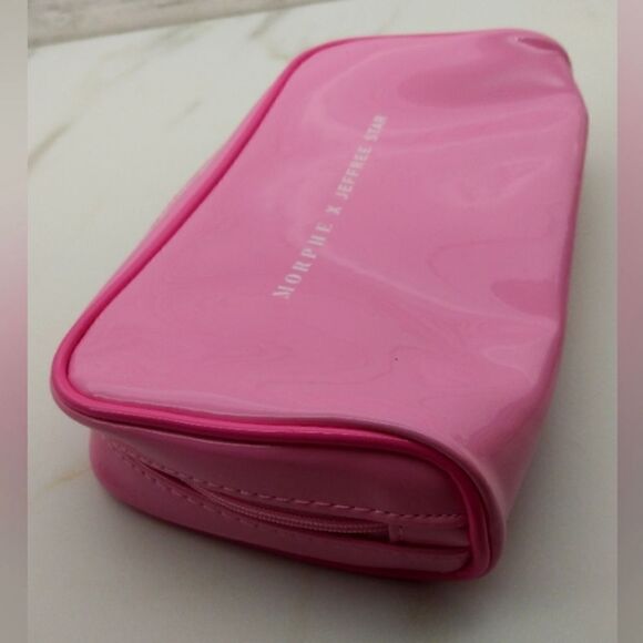 Morphe x Jeffrey Star Makeup Bag Cosmetic Case Patent Barbie Pink New - Picture 5 of 10